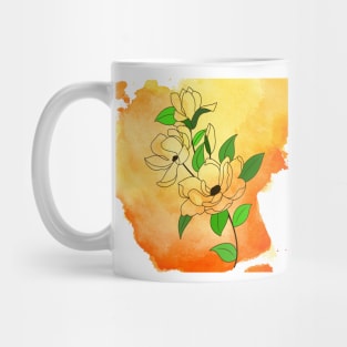 Orange flower dust Mug